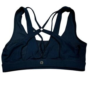 Lunalea Sz 8 Black Strappy Sports Bra Athletic
